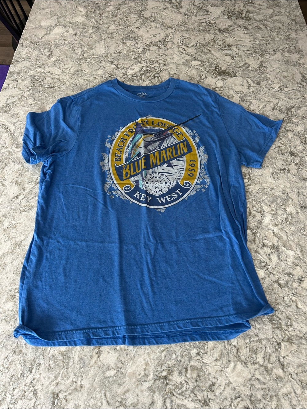 Blue Marlin Key West Graphic Tee - Blue XXL